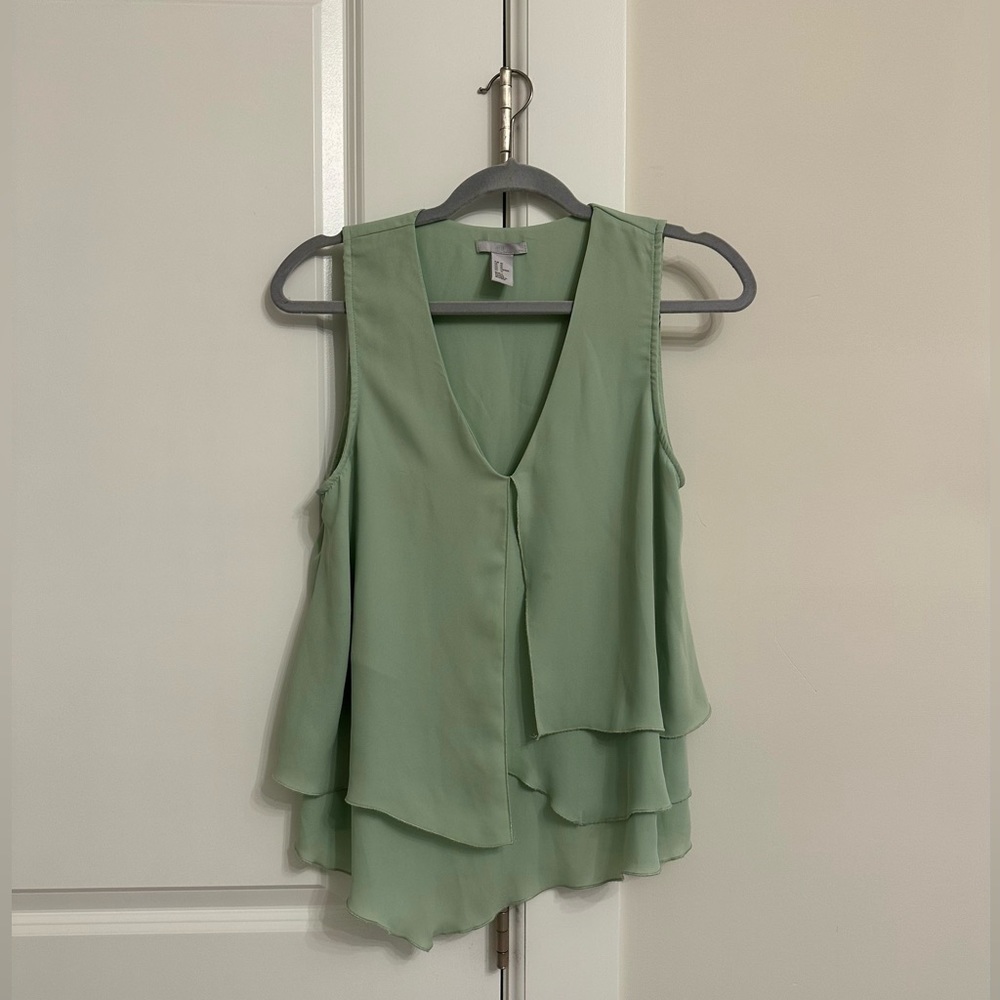 h&m mint green tank top